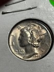 1944 D Mercury Dime Brilliant Uncirculated 90  Silver Coin Bu