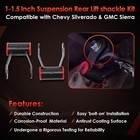 1 5 Rear Lift Leaf Shackle Kit 2pcs Replacement For 88-18 Chevy Silverado 150   