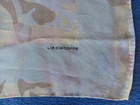 Vintage Liz Claiborne Silk Scarf   Large 30  Square   Art Floral Gray Pink Blue