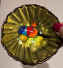 Vintage Enamel On Copper Trinket Dish Bowl - Signed Laurana   Rame D-arte Italy