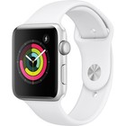 New Apple Watch Series 3 Gps 42mm Silver Aluminum Case White Sport Band