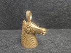 Vintage Bells Of Sarna India Brass Horse Head Bell Hand Etched Collectible
