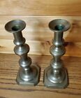 Pair Of Brass Candlestick Holders 11  Tall