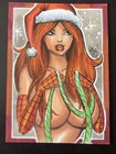 Mary Jane Watson Christmas Sketch Card Original Art Marvel Comics Sexy 