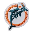 Miami Dolphins Vintage Style Logo Patch  Embroidered  Iron On  3 x 3 