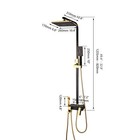 Bathroom Shower Faucet Set Digital Display Rainfall Hand Held Sprayer Mixer Tap 