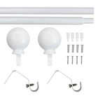 Mainstays 1 2  White Ball Single Curtain Rod 28-48 