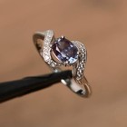 Alexandrite Ring Alexandrite Engagement Ring June Birthstone 925sterling Silver