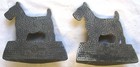 Rare Vintage Pair Of Cast Iron Scotty Dog Book Ends Copr 1929    heavy 5 Lbs 