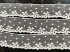 Antique 1900 s French Ivory Edwardian Gathering Lace 48  X 1 -1 4  Bridal