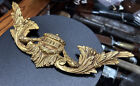 19th Ct Antique French Gilded Bronze Pediment Salvaged Furniture With Gold Paint