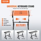 Vevor Piano Keyboard Stand And Bench Set Z Style Adjustable Portable With Wheels