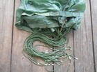 24ft  Green Military T-10 Reserve Parachute Canopy W approx 2ft Of Lines