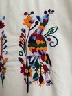 Handmade Mexican Embroidered Huipil Dress Boho Folk Art Cotton Tunic Dress