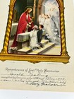 Remembrance First Holy Communion Lithograph Print 1947 Monterey Ca