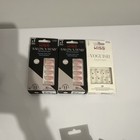 Kiss Press-on Nails Lot Of 3 Ombre Pink white Floral Pre-designed Nail Art