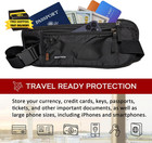 Travel Money Belt With Rfid Blocking - Hidden Waist Passport Holder Wallet Pouch