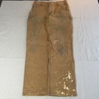 Carhartt Men s Brown Canvas Cotton Work Pants Rugged Fit Size 34x34
