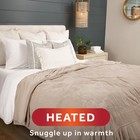 Sunbeam Electric Royal Luxe Microplush Heated Blanket 12 Heat Settings  12-ho   