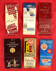 Lot Of 6 Vtg Feature Matchbooks -full-unstruck