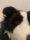 Animal Alley Border Collie Puppy Dog Plush Black White Toys R Us 8    Hi 13    Long