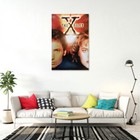 The X-files - Tv Show Poster   Print  promo   Orange - Mulder   Scully - Faces 