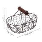 Kitchen Wire Egg Basket Vintage Metal Storage Container For Fresh Eggs Fruit    