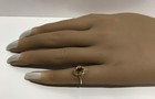 10k Yellow Gold Pinky Or Child Ring With Brown Enamel    Diamond Size 2 75