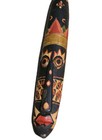 Wooden Mask Hand Carved Primitive Indonesian Solid Wood Hand Painted 38 x6    Vtg