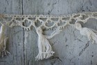 Antique Crocheted Lace French Trim Or Fringe Hand Made From Pure Cotton By The 