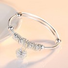 Women s 925 Sterling Silver Hollow Bell Ball Bracelet Adjustable Bracelet Jewelr