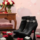 Women 2pcs Silver Metal Boot Chain Bling Rhinestones Charm Shoe Anklet Handmade