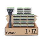 5-blade Men s Razors For Sensitive Skin   1 Handle   17 Refills   Smooth Shaving