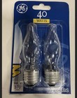 12 Ge Light Bulbs 40watts Bent Tip Crystal Clear Medium Base Decorative  6-pk