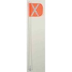 Checkers Fs5x-o Warning Whip With Reflective X Flag  White Whip  Orange Flag 