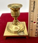 Antique Vintage Large 3-1 2    Brass Candlestick Holder Japan