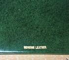 Leather Guest Book Green W  Gold Gild