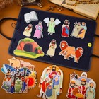 12 Set Felt Board Stories Pieces Animals Bible Fairy Tales For   