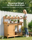 Vevor Potting Bench Table Outdoor Gardening Wooden Workstation Drawer Cabinet