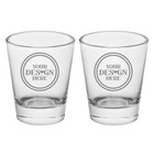 Custom Laser Engraved Shot Glasses Set Of 2 -  1 5 Oz Shot Glass Event Gift Idea