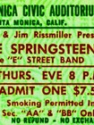Bruce Springsteen   E Street Band Ticket Santa Monica Civic Auditorium 9 30 76