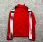 Adidas Youth Condivo 14 Soccer Jacket Size Large Red Zip Up Long Sleeve
