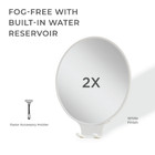 Zadro Fogless Wall Mount Shower Mirror  2x Magnification   Shaving Razor Holder