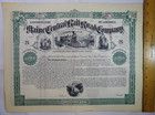 Old 1872 Maine Central Railroad Co  1000 Mortgage Bond Unissued Certificate Worn