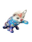 Hand Painted Ceramic Cat Sculpture  Kitty Figurine  Gift For Cat Lovers