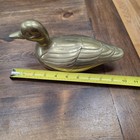 Brass Duck 10    Long 4    wide Vintage Home Decor Solid Brass With Patina