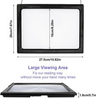 3x Hands-free A4 Full Page Magnifiers Large Led Magnifying Glass With Stand Idea