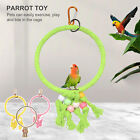 Pet Bird Parrot Toy Swing Rope Ring Stand Climb Chewing Bite Parrot Hanging Toy