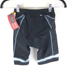 Tyr Mens Competitor 9 Inch Tri Short Triathlon Padded Grippers Black Blue Xs