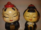 Vintage 1960 s Bobblehead Nodder Nodders Couple japan pulp Composite excellent